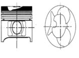 Revêtement 13216-2080 de piston de pièce de moteur diesel de piston d'EL100-1 HINO 120mm