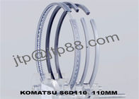 Chrome a plaqué des pièces de rechange de KOMATSU que l'anneau de piston de S6D155 a placé 6128-31-2060 6128-31-2070